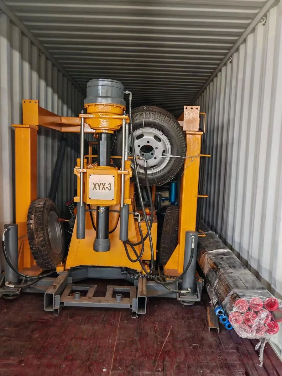 Pearldrill's tweet photo. Portable wheel‑mounted hydraulic drilling rig for 200‑meter water well projects. Easy to tow and relocate between sites, stable hydraulic power output. Great for farm water supply and domestic borehole drilling.
#pearldrill #waterwelldrilling #drillingrig #boreholedrilling https://t.co/L7j7qa3FpK