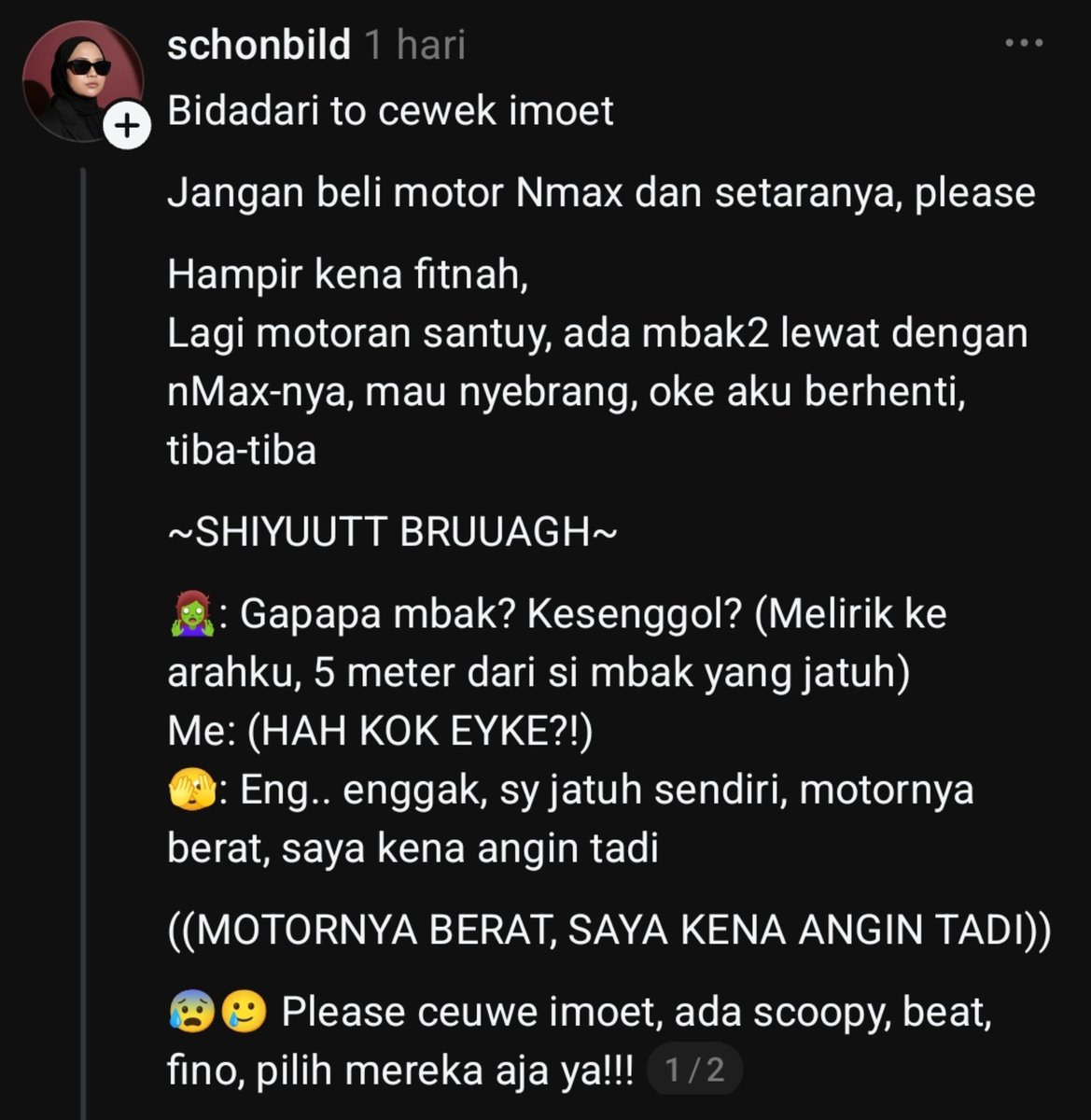 areumdowoonie's tweet photo. Lagian kenapa sih rakyat kecil suka banget beli Nmax dan sejenisnya...

Masyarakat 155 cm ke bawah itu cocoknya Honda Beat, sekali lagi HONDA BEAT!!! 😭🙏 https://t.co/JRonLP4dW5