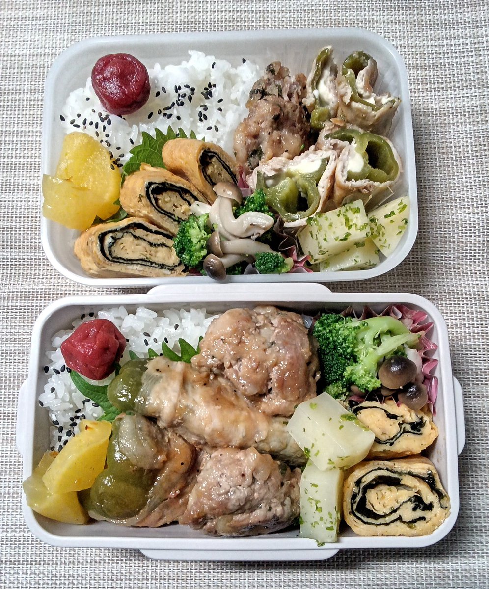 melam_51's tweet photo. 2026/9/30
今日の娘＆夫弁当

9月最終日…　
毎月思うけど、早っ！　

そんな朝、久しぶりの太陽☀
元気そうで良かった

9月最後の日もぼちぼちいきましょ🎶

#お弁当
#お弁当記録 https://t.co/fIP7Fn6irf
