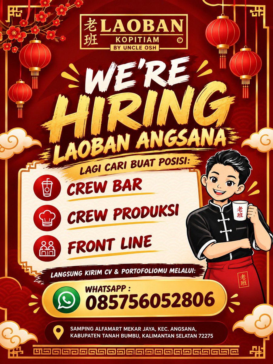 Infolokerkalsel's tweet photo. LOWONGAN PEKERJAAN https://t.co/fGvS71rwfv