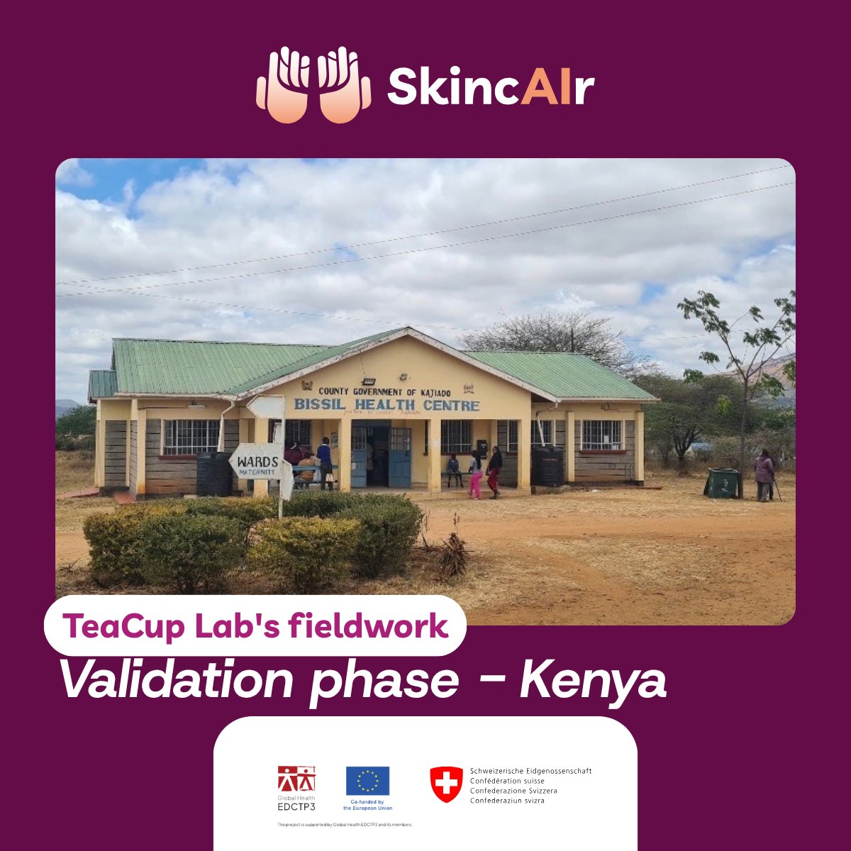 SkincAIr's tweet photo. 🙌 The TeaCup Lab team has arrived in Kenya for the second round of their fieldwork in Kajiado and Nairobi!

During this validation phase, thery are conducting interviews with clinical officers and nurses to test an early stage prototype of our SkincAIr AI-powered phone app. https://t.co/zyZ3EfRNez