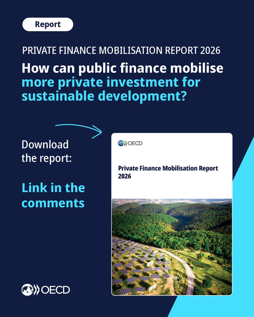 OECDdev's tweet photo. The new @OECD report provides internationally comparable data and analysis on how official development finance attracts private investment, tracking trends across countries, sectors, providers and financial instruments. 

🔗 Read more: https://t.co/Fv76d80yIX https://t.co/lOI219r2Ac