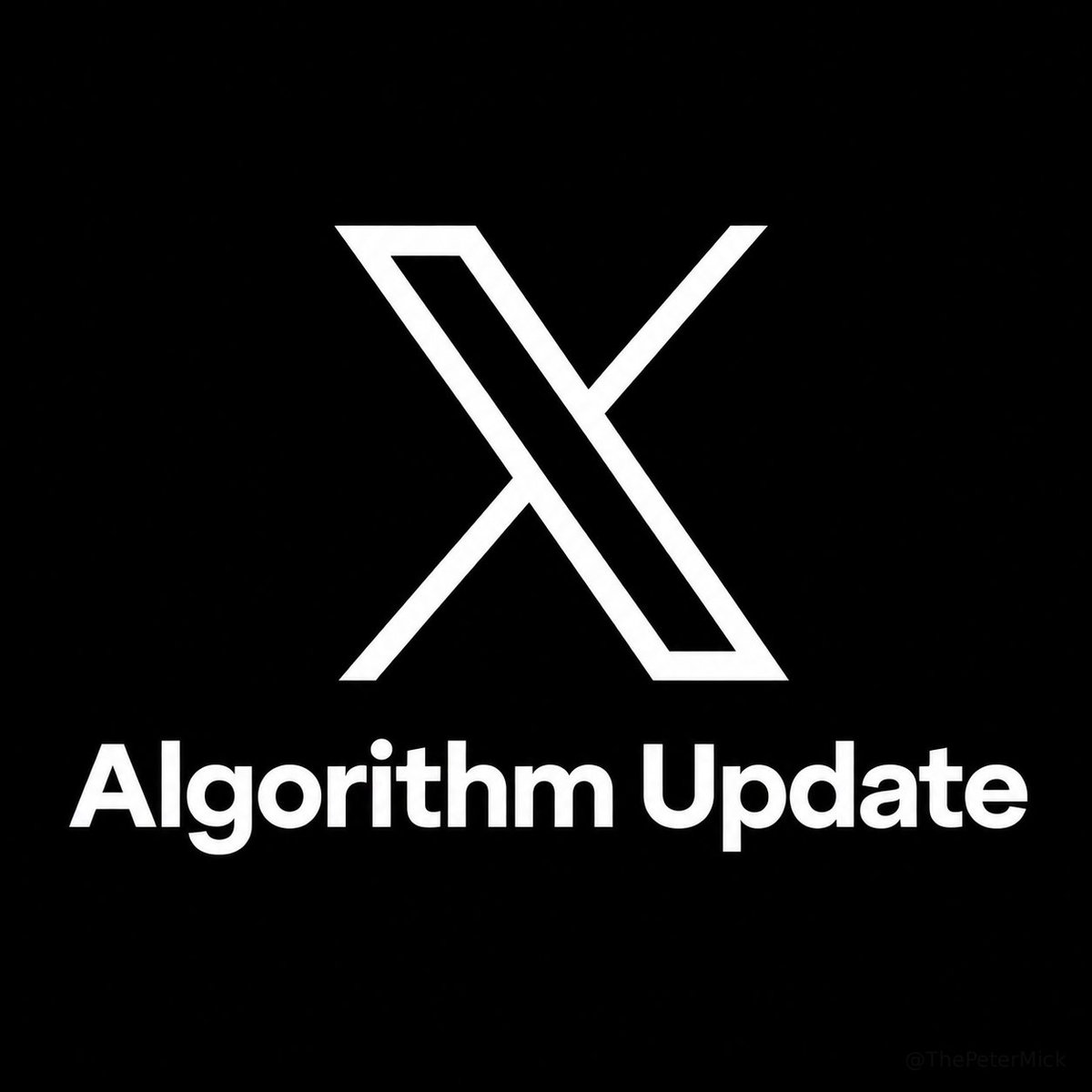 ThePeterMick's tweet photo. X ALGORITHM UPDATE 🚨

X just changed their open source algo scores for the first time in 6 releases (I check it daily with Claude and share worthy updates with you)

tl;dr:

tapping into your post: 0.4 → 0.3 score
staying 10+ seconds after the tap: 0 → 0.4 score

lesson learned: create content worth staying on for at least 10 seconds, better than tap & leave posts.

full details:

- The tap is worth less, the read is worth more

Someone tapping into your post used to score 0.4. Now it's 0.3.

But there's a brand new score: that person staying on it for more than 10 seconds after the tap. That's worth 0.4, and it used to be 0.

So a tap followed by a proper read is now worth 0.7 instead of 0.4. A tap where they bail straight away is worth less than before.

Clickbait just got weaker. Posts that deliver got stronger.

- "Not interested" now hurts 10% more

Went from -43.2 to -47.52. The more likely someone is to hide your post, the more it costs you.

- Good news! The fresh posts pool got closer

X has defined a pool for new posts that haven't taken off yet: under 8 likes, under 500 views, up to 2 hours old.

This week X removed the rule that would have scored those posts 0 for most people. It's still switched off, but that's the fourth step in ten days. When it goes live, I'll tell you.

- Insults now hide your post from non-followers everywhere

Before, an insult label only kept the post out of recommendations. Now non-followers don't see it anywhere it shows up.

Here's a recap of what you should be doing:

- write posts that hold people for 10+ seconds once they tap in, that's a new 0.4
- give people a reason to stay once they open it, the tap alone dropped to 0.3
- check your Under the Hood report, legal takedowns by country show up in it
- make your videos worth tapping, the tap scores and the watch still scores 0
- copy link share, still the biggest number in the whole system at 20
- post originals, they're the only thing that reaches people who don't follow you
- follow back the people who talk to you, replies between mutuals go from 5 to 20
- posts people want to reply to or quote, both worth 5
- posts worth sending to one person, a DM share is 5
- early likes still open the doors to strangers, 1 and 32 are the two numbers
- one good post beats six, your second one in the same feed only counts for 62%
- under 1,000 followers there's a free lift to around 16th in someone's feed
- native video over 10 seconds, still the line for the video lists
- a post that wins you a follower is worth 4
- check your pinned post, a bad link in there labels your whole account for a week

What you should NOT be doing:

- don't write clickbait people tap and leave, that's worth less now
- don't post things your audience wants to hide, "not interested" is now -47.52
- don't insult people, that label now hides the post from non-followers everywhere
- don't post adult images or video if reach matters, 3 flagged in your last 5 labels the account
- don't hide anything in a video, checks start at 64 likes and go deeper at 512
- don't quote a video you haven't watched all the way through
- don't chain-reply to yourself under big accounts
- don't pick up an account label, that's what cuts off non-followers completely
- don't pin a post that links to a site X rates badly
- don't rely on replies and reposts for reach
- don't post the same text over and over
- don't tag strangers in a post that also has a low quality link
- don't go near engagement bait, it's the one category where big accounts get no pass
- don't post several times back to back
- don't stuff hashtags
- don't count on bookmarks, they still score nothing
- don't expect anything from a post after 48 hours