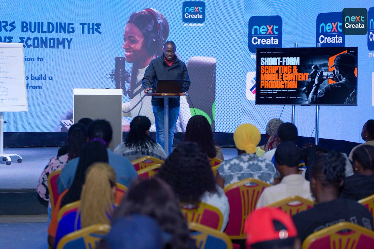 NextCreata's tweet photo. Isaac Mukasa took Cohort 5 participants through scriptwriting and content production, helping them understand how to turn ideas into well-structured stories and engaging content.

#YoungAfricaWorks #CREATE #NextCreata https://t.co/0M0u7fr31g