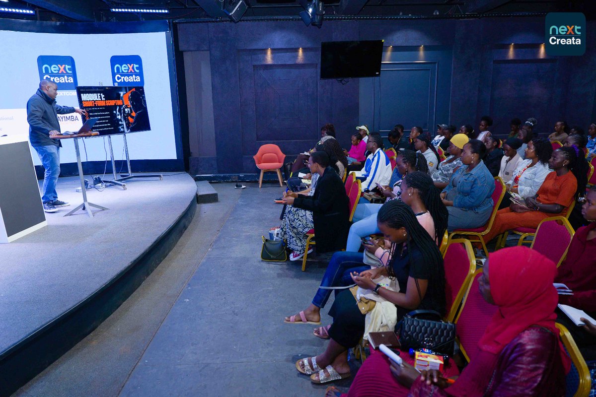 NextCreata's tweet photo. Isaac Mukasa took Cohort 5 participants through scriptwriting and content production, helping them understand how to turn ideas into well-structured stories and engaging content.

#YoungAfricaWorks #CREATE #NextCreata https://t.co/0M0u7fr31g