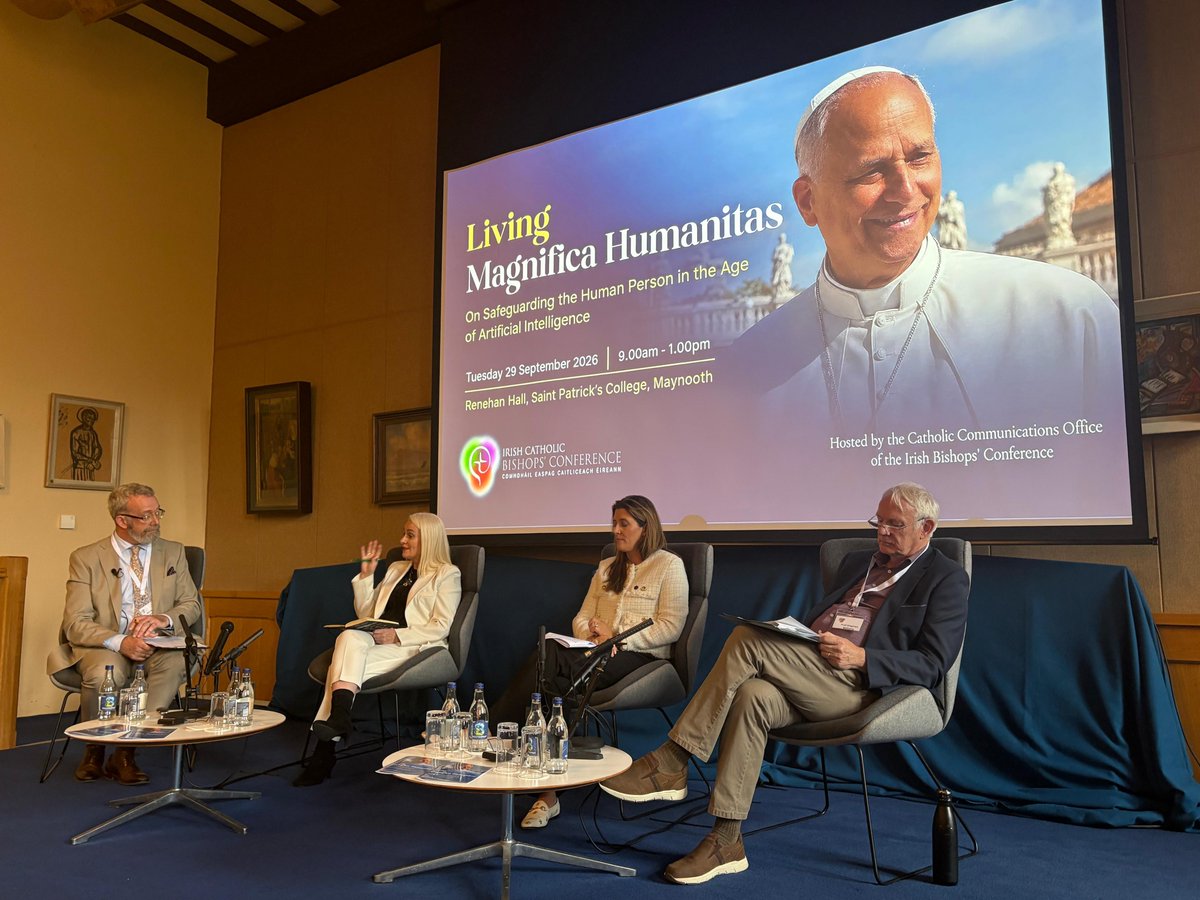 CatholicBishops's tweet photo. @ArchbishopEamon Martin: Church doesn’t have technical answers to AI, but offers ethical principles

Opening address by Archbishop Martin at the 'Living Magnifica Humanitas' conference in Maynooth

https://t.co/bq2Hy3ZPeq https://t.co/J2QqVnOaQQ