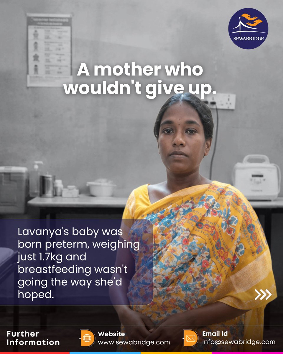 Sewa_Bridge's tweet photo. Through SewaBridge, she received timely intervention, compassionate lactation counseling, and dedicated hands-on guidance for low supply and latching difficulties.
Sometimes, real impact is measured drop by drop.
#MaternalHealth #SewaBridgeConsulting #SewaBridge #NewbornCare https://t.co/JuYjo2jDB0