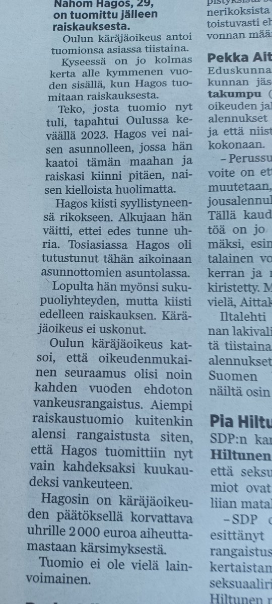 niikseen's tweet photo. Aiempi raiskaus alensi tuomiota????
Onko Suomen oikeuslaitos siis sellainen että jos raiskaat tarpeeksi monta niin et saa tuomiota lainkaan???
#Raiskaus https://t.co/kZ2OPzbDlS