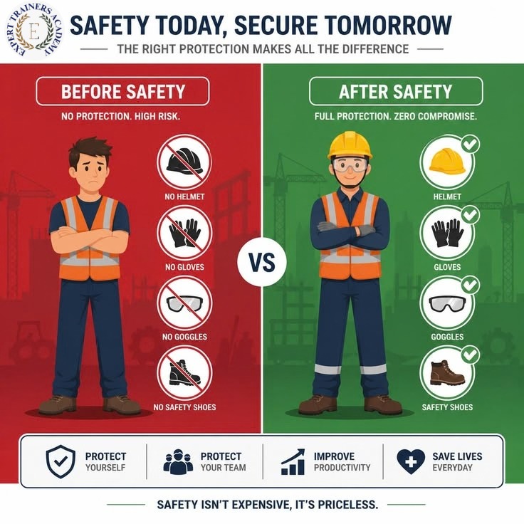 ExpertSamreen's tweet photo. 🦺 Safety Today, Secure Tomorrow! Wear the right PPE, protect yourself and your team—because safety is priceless. CONNECT US :
LINKEDIN: https://t.co/d4WDUu3UmL
FACEBOOK: https://t.co/rbG5IFrCt5
INSTAGRAM: https://t.co/ZBj84XoSFD
#SafetyFirst #PPE #ZeroHarm #WorkSafe https://t.co/TrgLGCoKbc