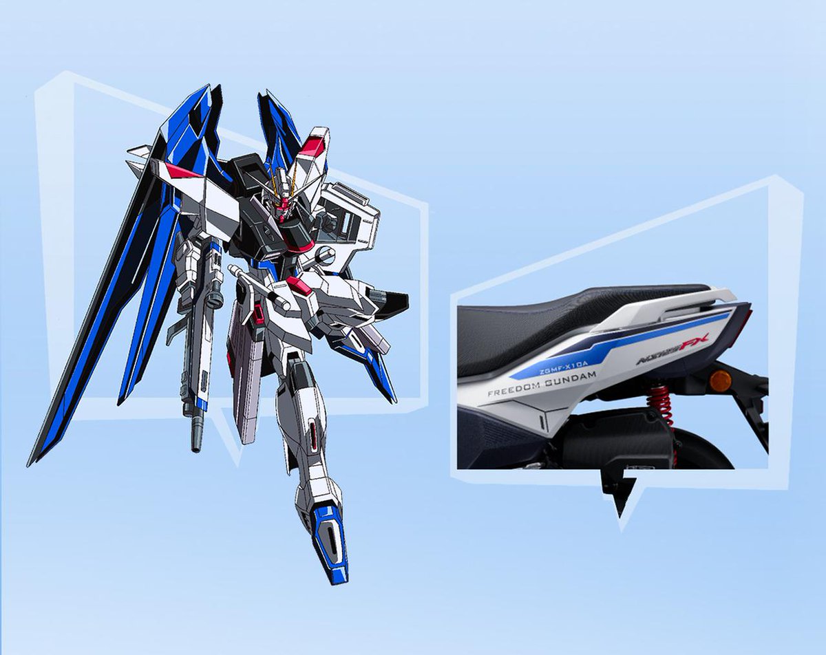 motospo_'s tweet photo. 「高达」と書いて「ガンダム」と読むのね…ホンダ「NS125FX 自由高达联名限量版」ガンダムSEEDコラボモデルが中国で爆誕！
https://t.co/2YeQK75XpJ

 造ったのはザフトではなく、中国の新大州本田ではありますが、なかなかステキな全領域型のコラボモデル！ https://t.co/tKY2RmEDab