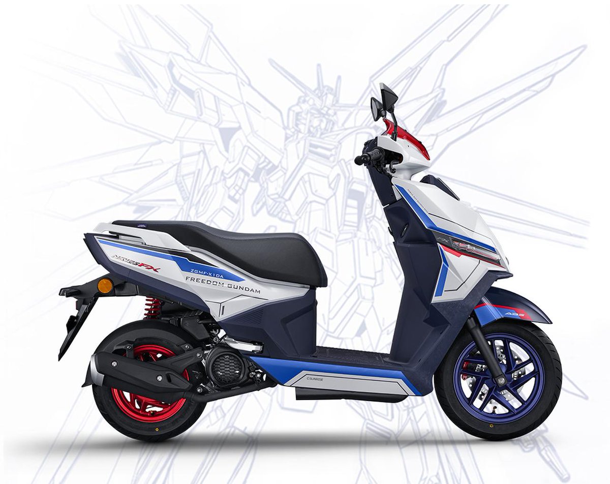 motospo_'s tweet photo. 「高达」と書いて「ガンダム」と読むのね…ホンダ「NS125FX 自由高达联名限量版」ガンダムSEEDコラボモデルが中国で爆誕！
https://t.co/2YeQK75XpJ

 造ったのはザフトではなく、中国の新大州本田ではありますが、なかなかステキな全領域型のコラボモデル！ https://t.co/tKY2RmEDab