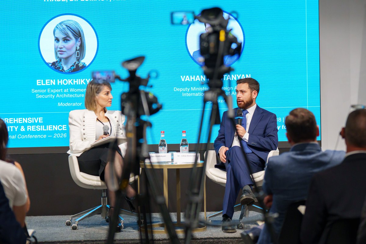WGSA_inAction's tweet photo. "From Strategy to Action": The 3rd Annual Two-Day International Conference "Comprehensive Security &amp; Resilience — 2026" Held in #Yerevan

🔗 More: https://t.co/i8xssxK8XO

@MIAofArmenia | @MFAofArmenia | @VahanKostanyan  | @margaryan_armin | @EllenHokhikyan https://t.co/lxZHc3t75U