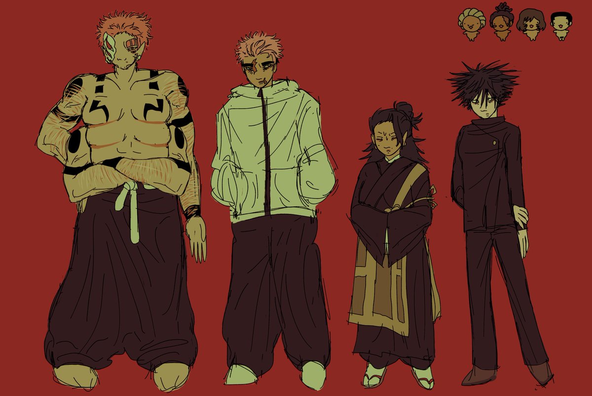 malevolntshrne's tweet photo. also my favorite #jjk characters, bonus favs at the top i didnt want to draw https://t.co/tbhXb0uCRm