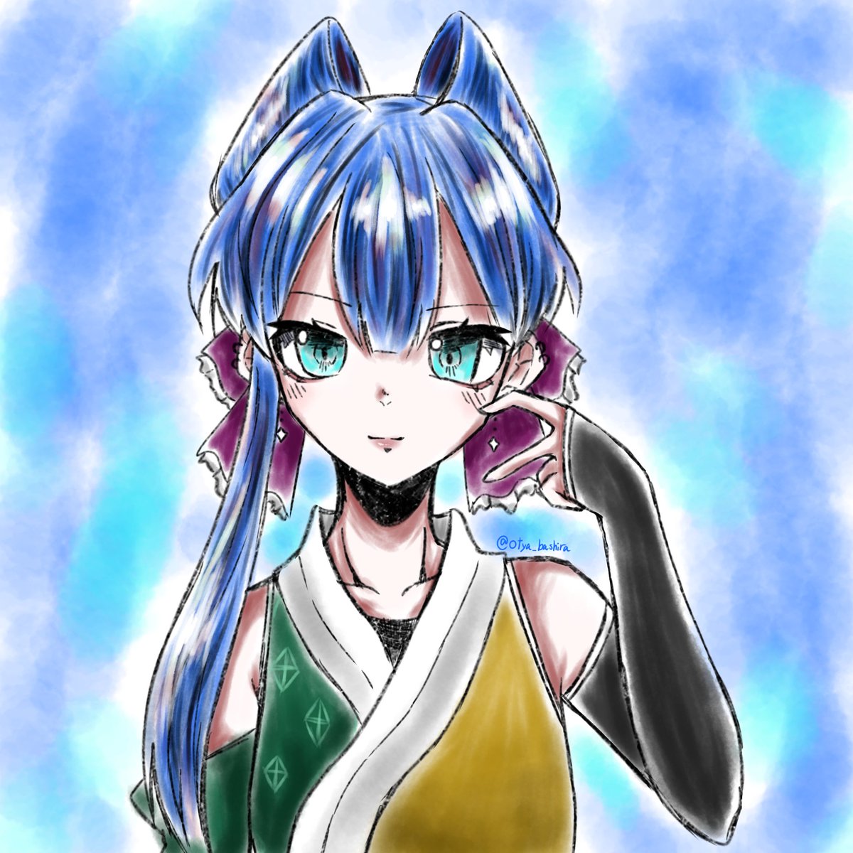 otya_bashira's tweet photo. こちらは最近アイビスで描いたイラストです✌️ https://t.co/MmlLChRGBe