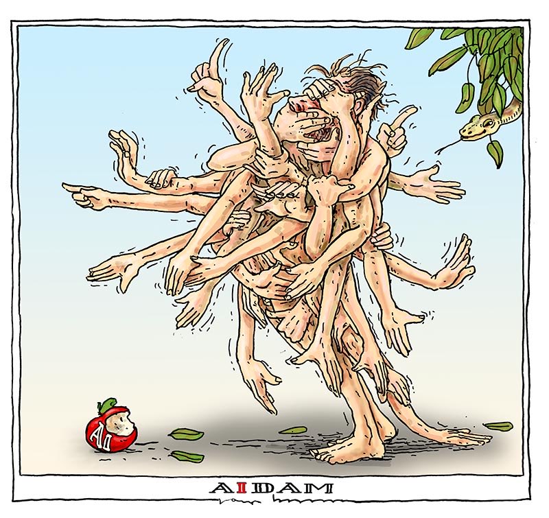 joepbertrams's tweet photo. Het AI-paradijs #Adam #AI  #paradijs #slang #verleiding #straf https://t.co/aAGShxS9Pp