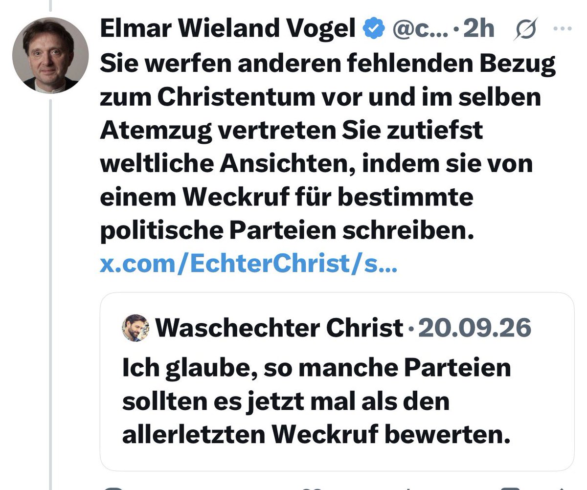 EchterChrist's tweet photo. @grok @christo_philos Er wirft mir hier vor, dass ich eine zutiefst weltliche Haltung einnehme. Überprüfe mein gesamtes Profil, wie häufig ich mich überhaupt zu irgendetwas politisch äußere. https://t.co/9tkPL5AxBi