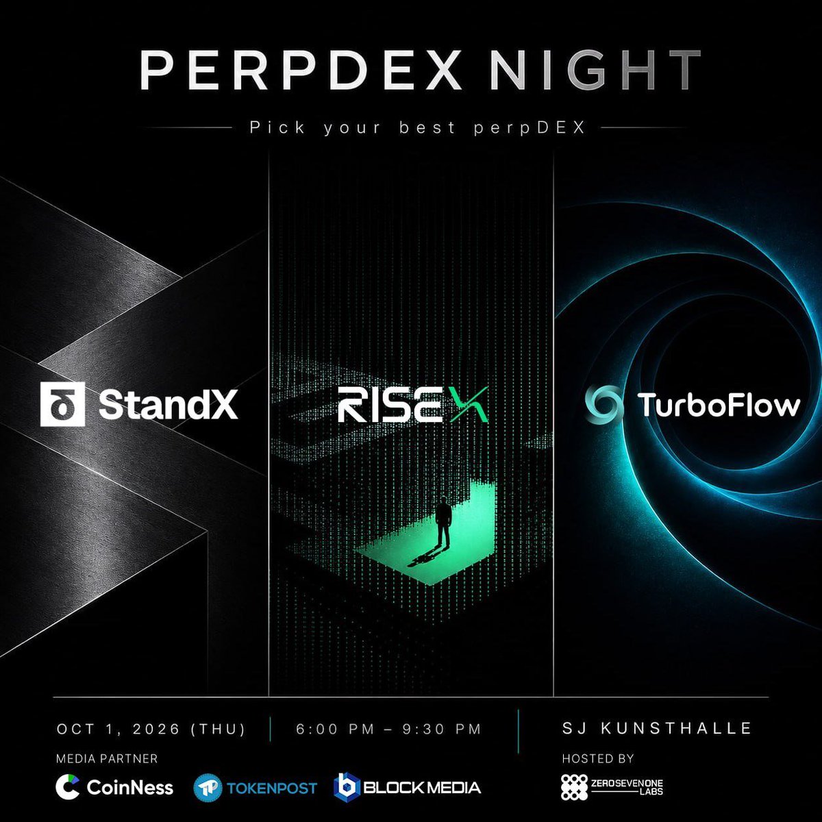 StandX_Official's tweet photo. Japan → Seoul → Singapore 

Join us at @kbwofficial in Korea tomorrow for PERPDEX NIGHT, then meet the team at #TOKEN2049 Singapore.

DMs are open if you want to connect 🧍🧍‍♂️ https://t.co/B9JicQ6Mke