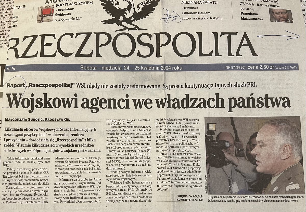 Cenckiewicz's tweet photo. śp. Prezydentowi Lechowi Kaczyńskiemu, Premierowi @OficjalnyJK i ministrowi @Macierewicz_A dziękuję za likwidację WSI! 

Wdzięczność, że mogłem uczestniczyć w tym wielkim dziele likwidacji reduty Sowiecji. https://t.co/ahPegPxMe1
