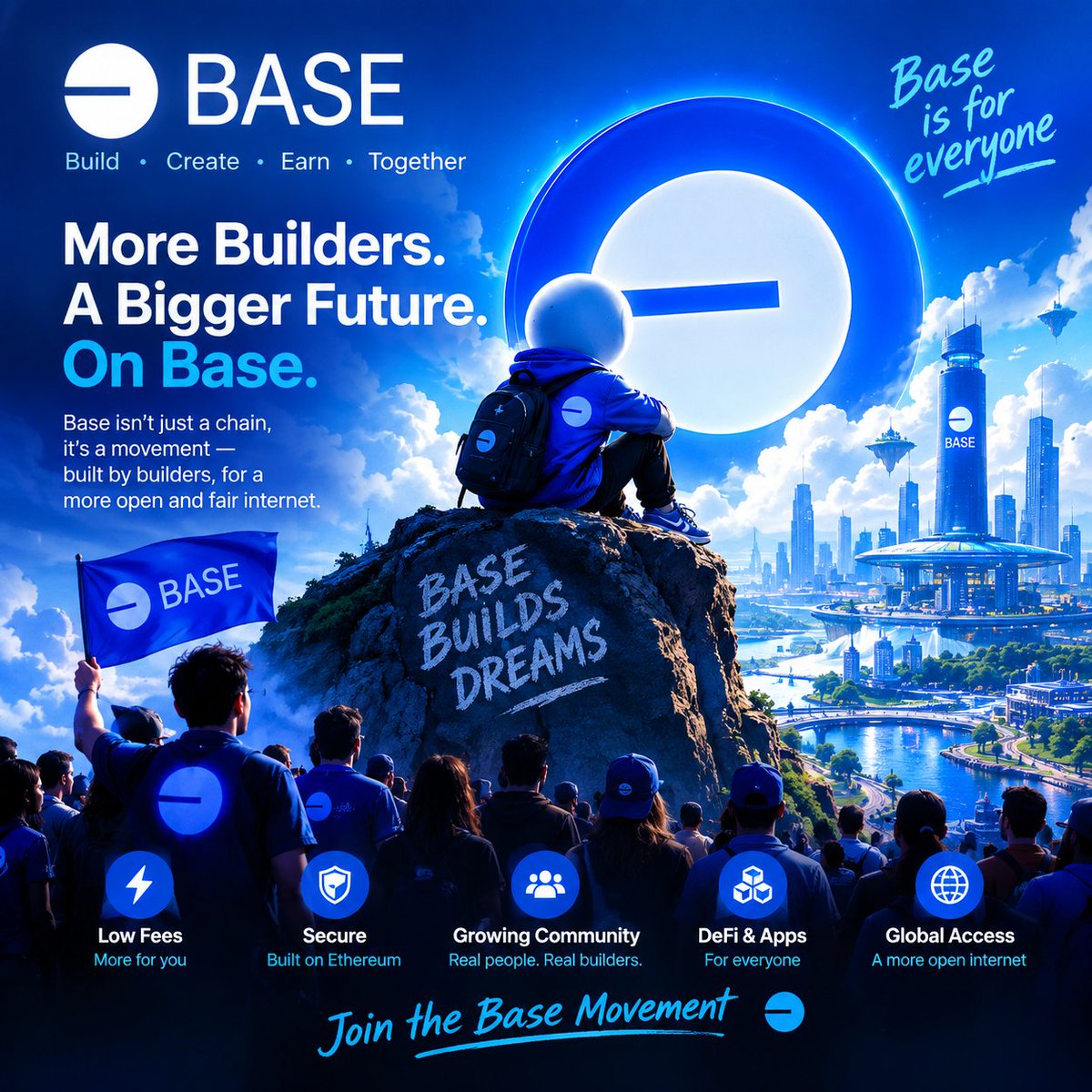 ayman831609's tweet photo. 🟦 BASE IS BUILDING THE FUTURE
Base isn’t just another L2 — it’s becoming a home for builders, creators, apps, and the next wave of onchain users.
Low fees. Fast transactions. Growing ecosystem.
The more people build on Base, the stronger the onchain economy becomes. 🚀
Keep building. Keep learning. Keep shipping.
BASE 🟦 @base