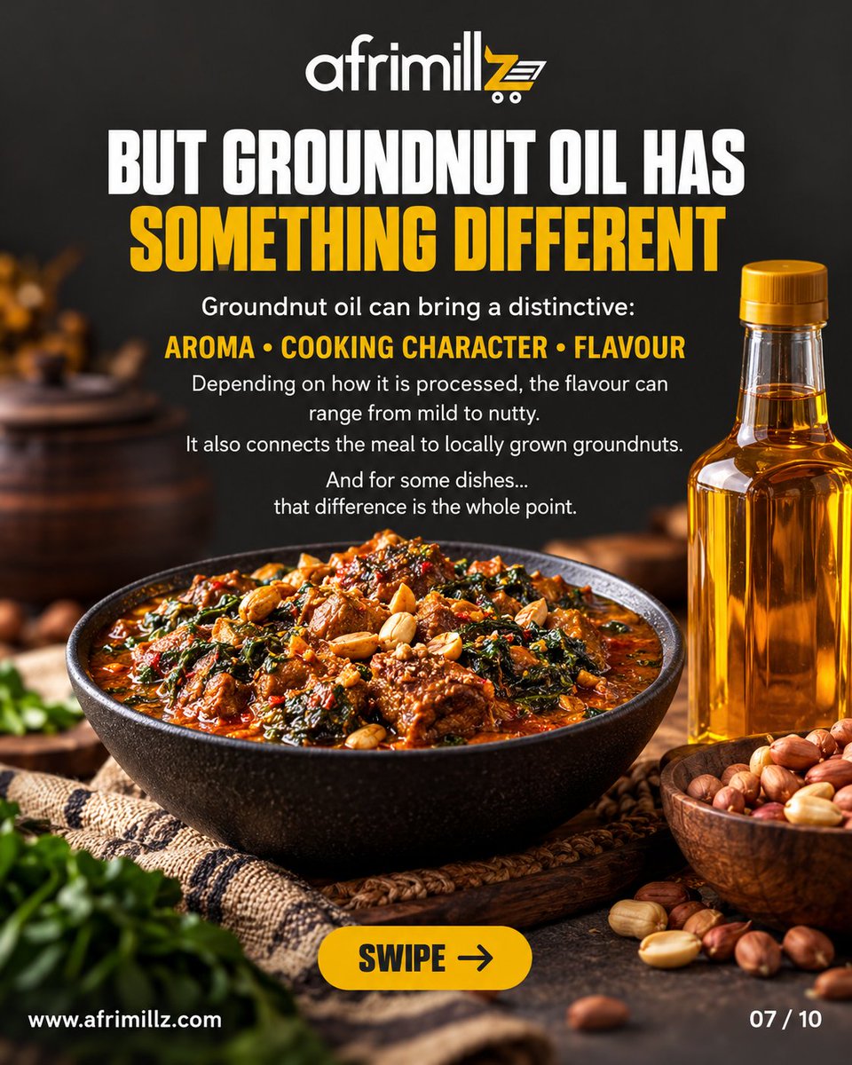 afrimillz's tweet photo. If both cost the same today, which are you taking home?

A — Regular vegetable oil
B — Groundnut oil

Drop A or B and your WHY in the comments. “Everybody uses it” needs a little more explanation 😂👇🏾

#Afrimillz #KnowYourFood #GroundnutOil #VegetableOil #NigerianFood https://t.co/EJO6DYngJ7