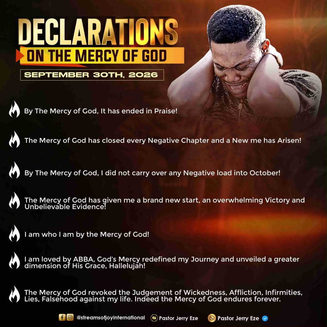 Ta1wo1's tweet photo. 𝗡𝗦𝗣𝗣𝗗 𝗗𝗔𝗜𝗟𝗬 𝗔𝗟𝗘𝗥𝗧_𝟯𝟬-𝟬𝟵-𝟮𝟬𝟮𝟲_
THE MERCY OF GOD HAS PREVAILED!
WHAT GOD CANNOT DO DOES NOT EXIST!!

#NSPPD #7AMFIREPRAYERS

Pray Here👇
https://t.co/XxbozLgtBQ

Watch the testimonies &amp; Share

Subscribe @ 
Specific Playlist 👉
https://t.co/NroeVpTj7f

#Mercy https://t.co/rQN0VsRo78