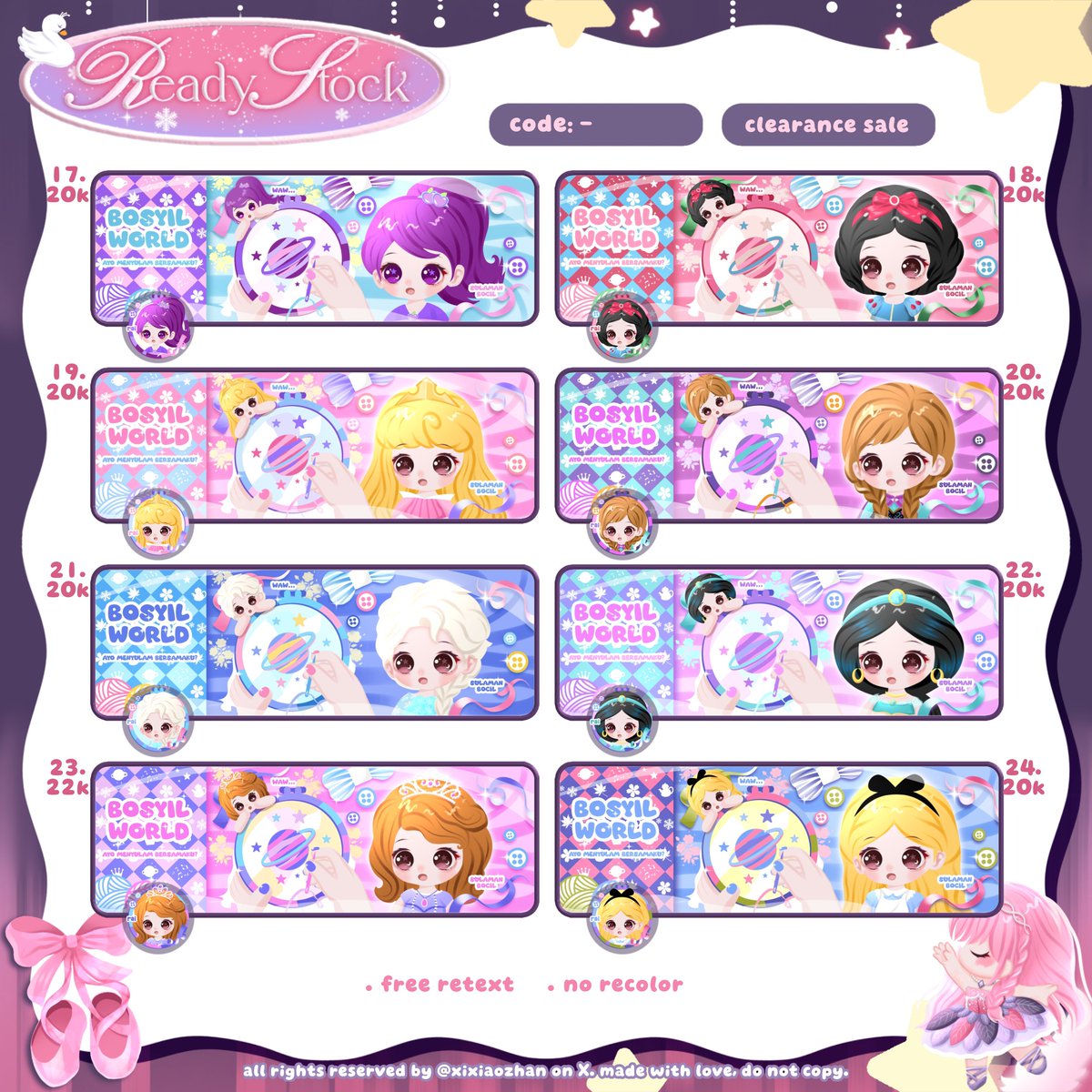 xixiaozhan's tweet photo. ㅤ
   ꒰ 🧸 ꒱ help repost, thank you૮˃‌֊ ˂‌ ა୭ᵎᵎ🪽ིི

    ๑ hii aku bawa CLEARANCE SALE -! >_0🌷 banyak layout chibi imup👸。hanya 20-25k ミ🛼🎀, scroll down for more <3 🍰🩷 
 
⋅ᯓ  #zonauang  ◞♡ https://t.co/0gwx1QKicr