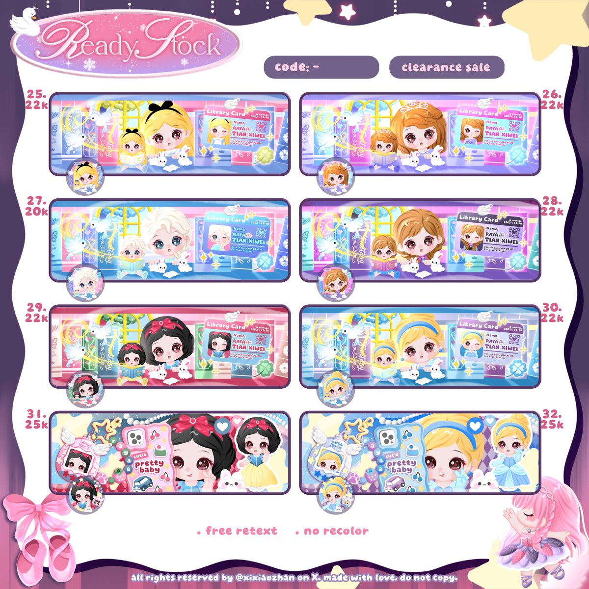 xixiaozhan's tweet photo. ㅤ
   ꒰ 🧸 ꒱ help repost, thank you૮˃‌֊ ˂‌ ა୭ᵎᵎ🪽ིི

    ๑ hii aku bawa CLEARANCE SALE -! >_0🌷 banyak layout chibi imup👸。hanya 20-25k ミ🛼🎀, scroll down for more <3 🍰🩷 
 
⋅ᯓ  #zonauang  ◞♡ https://t.co/0gwx1QKicr