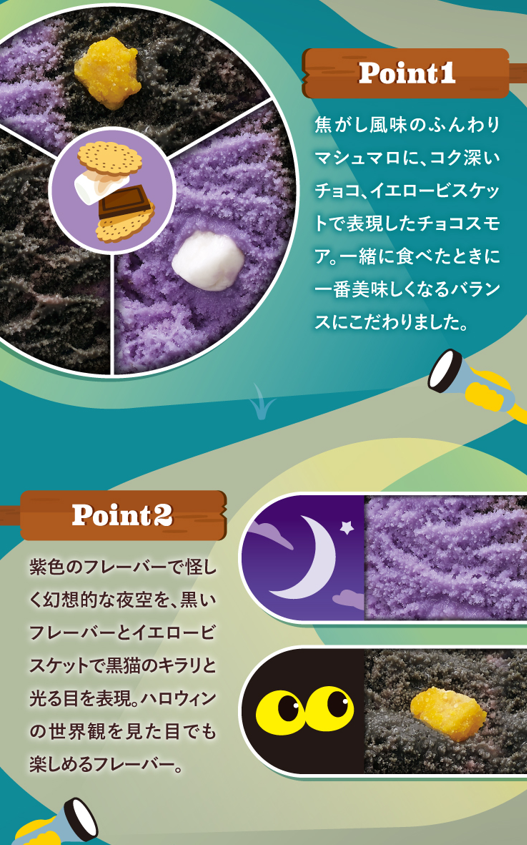 BR31_Icecream's tweet photo. 10/1(木)発売の #サーティワン新作
「ミスティック チョコスモア」🐈‍⬛

紫色の焦がしマシュマロ風味アイスクリームで
怪しく幻想的なハロウィンの夜空🌒
チョコレートアイスクリームとイエロービスケットで
黄色い瞳が輝く黒ねこをイメージ🐈‍⬛

詳細👉https://t.co/9OwyX75ejd https://t.co/PRCe8OmIhp