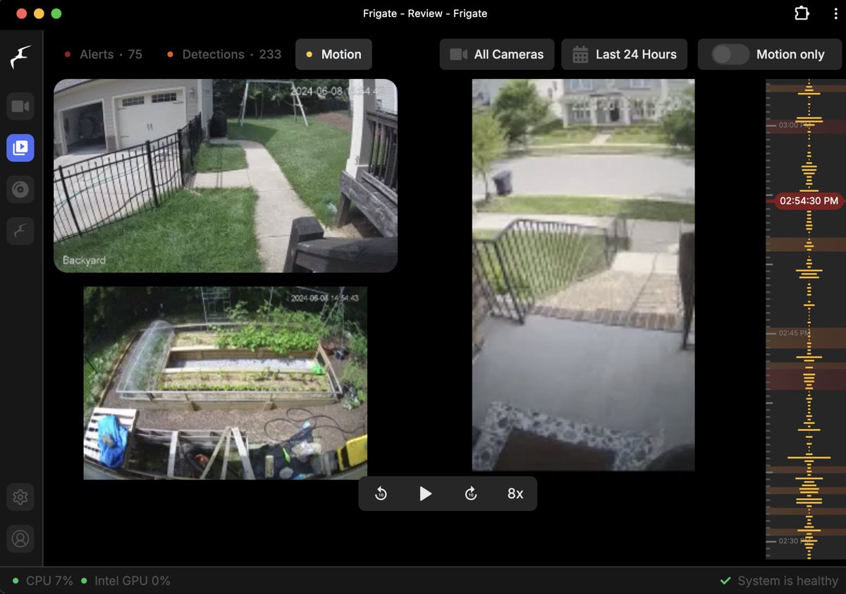 HowToPrompt__'s tweet photo. a dad in Nashville open-sourced a full home security system that runs 100% locally.

it's called Frigate, a AI-powered NVR that runs on your own hardware and does real-time object detection on any IP camera.

→ detects people, cars, animals, packages
→ 100+ detections per second
→ native home assistant integration

100% open source & free