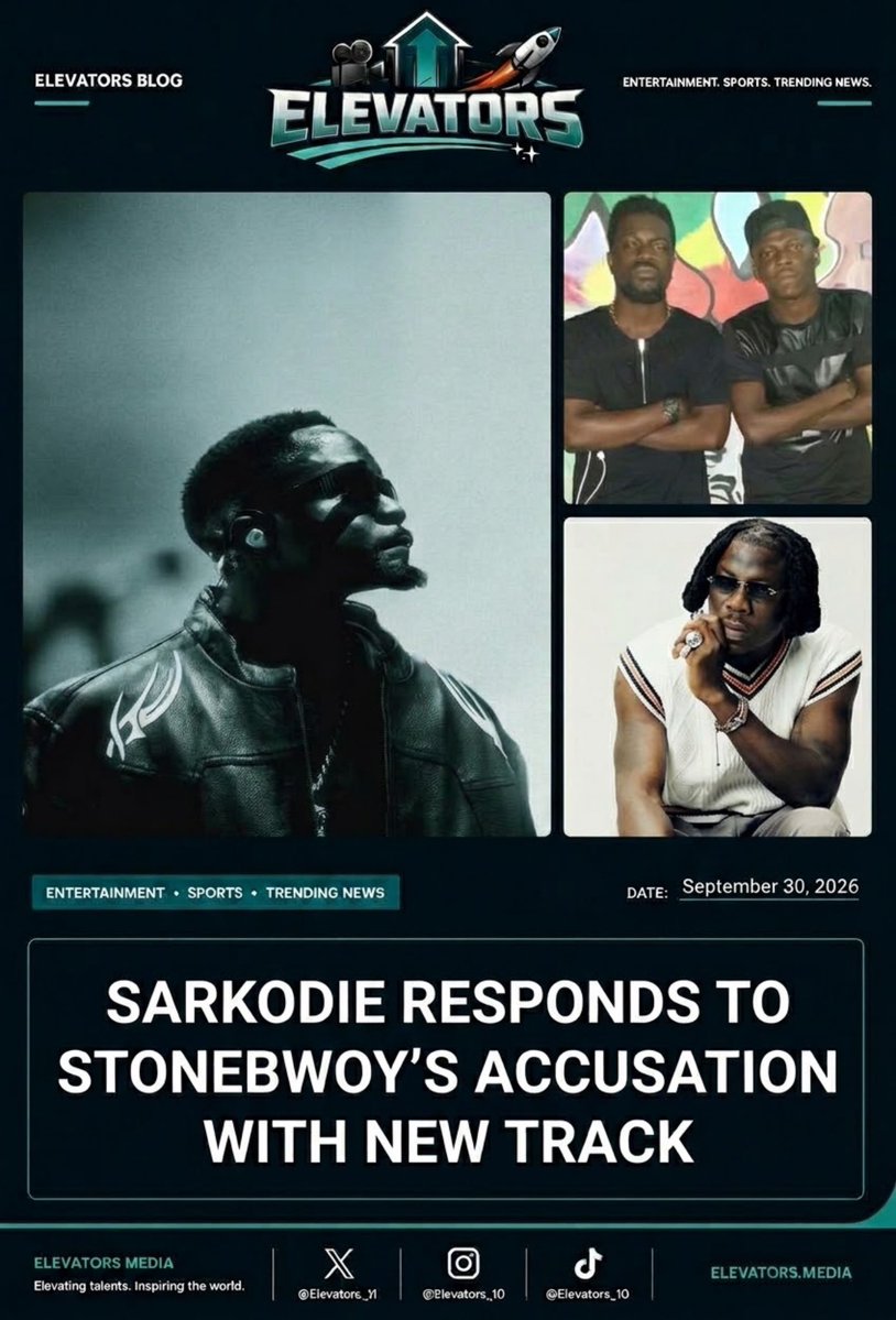 Elevators_11's tweet photo. Sarkodie has responded to comments from Stonebwoy, sparking fresh conversations among fans online as the exchange between the two Ghanaian music heavyweights continues to draw attention.
#elevatorsBlog #Sarkodie #Stonebwoy #GhanaMusic #SarkNation https://t.co/0gX0bhdOgH