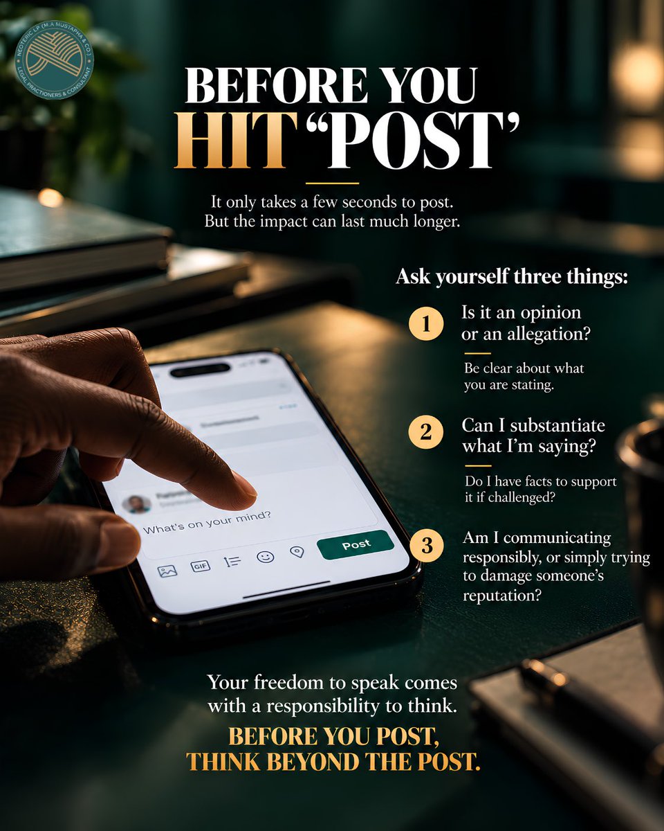 Neoteric_LP's tweet photo. Not everything you say online is automatically protected as “just an opinion.”

Depending on what is said, how it is presented, and who it concerns, a post can raise legal issues.

#socialmedia 
#legal 
#legalinformation https://t.co/zoUA7Q6NkF