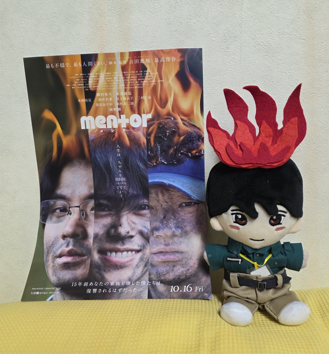 A_naniwa23's tweet photo. ジャパンプレミアなんてもちろん行けてないので首を長ーくして公開を待ってます🔥
拓海が黒髪だから久々に初期末さんで❤元気な挨拶の時の服と印象的なビジュで…頭燃やしてみたり🔥😂
はーどんな感じなんだろな～怖そうだな～でも楽しみ！あと半月の我慢！
#映画mentor
#末澤誠也 https://t.co/AsFfWJ0S9E