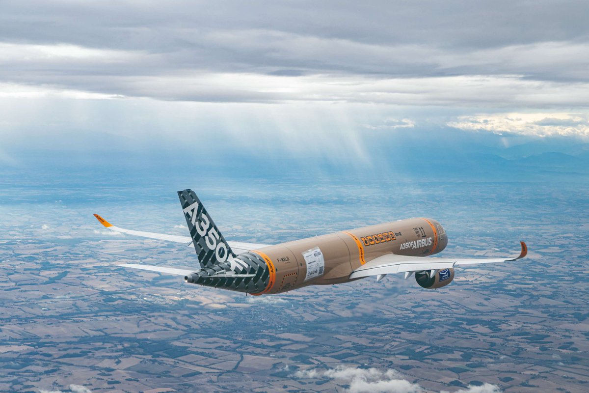 Airbus's tweet photo. Some of our top picks from the #A350F maiden flight! 📸 Which one is your favourite? https://t.co/QS1TwFcIMO