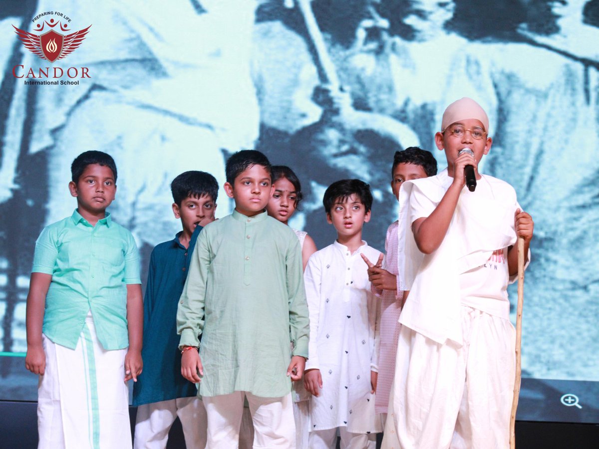 Candorschool's tweet photo. What makes a person truly powerful?
Grade 3 explored this through a lively Gandhi Jayanti assembly, bringing alive the values of truth, courage, peace, non-violence and unity. 🌿
#GandhiJayanti #MahatmaGandhi #ValuesInAction #CandorInternationalSchool #SchoolAssembly https://t.co/38IaWCg1FP