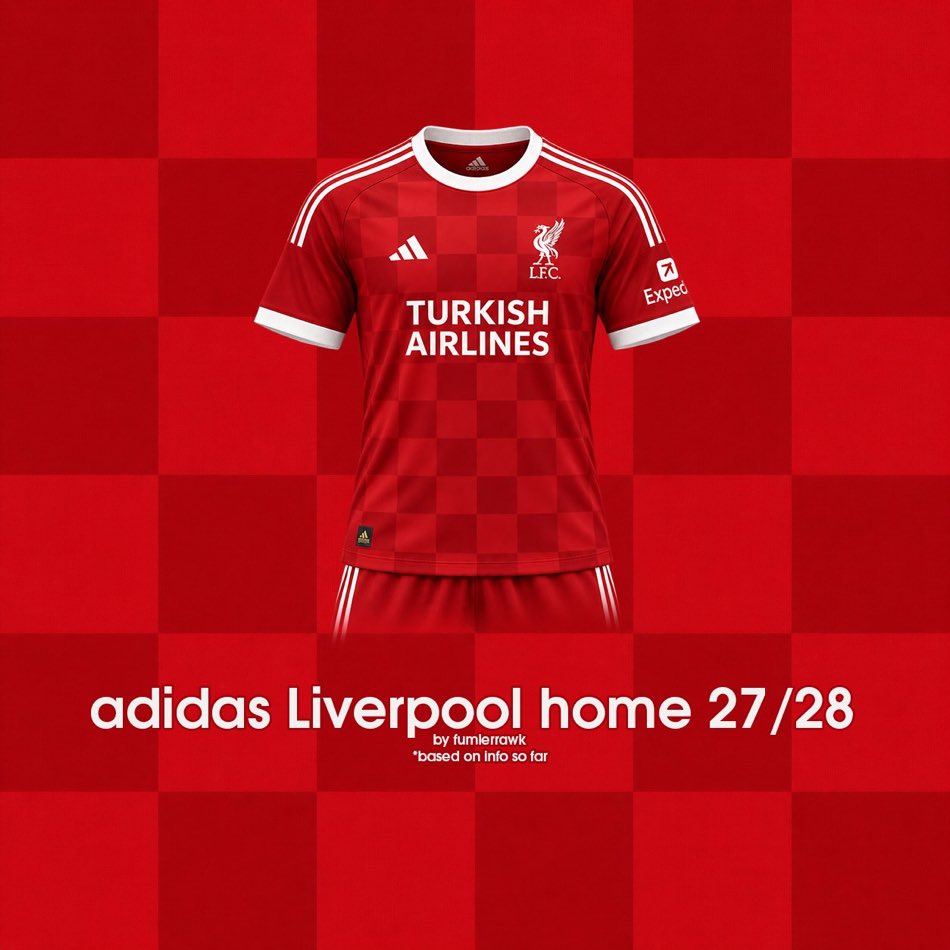 centrekop's tweet photo. Liverpool FC 27/28 home and away shirt based on leaked details. 

[@Footy_Headlines , @FumlerRawk] https://t.co/vrOBu7UVL1