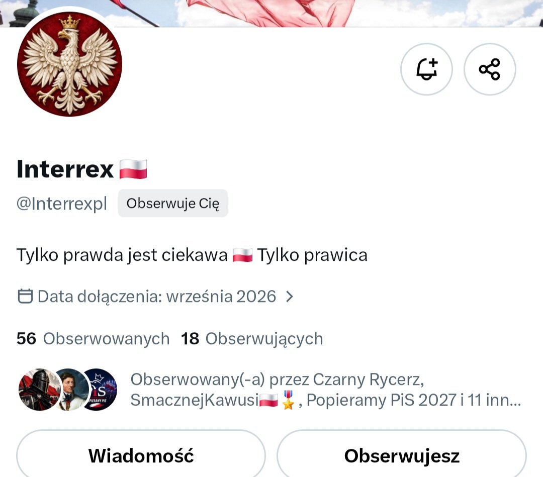 Mateuszcpk1's tweet photo. Kochani Prawi ‼️ 
Budujemy konto @Interrexpl i robimy porządek z Koalicją 13 Grudnia!
Będę wdzięczny za pomoc i wsparcie.

#PociągPrawych https://t.co/8VrrrZKki0