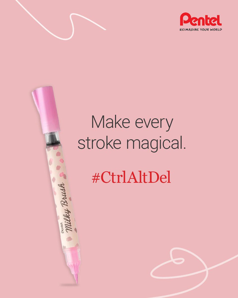 pentelofindia's tweet photo. When your ideas need more colour, more character and a little more fun reach for the Milky Brush Pen.
Create outside the lines.
#CtrlAltDel #PentelIndia #Pentel #MilkyBrushPen #CreateWithPentel https://t.co/98pqZLlJ04