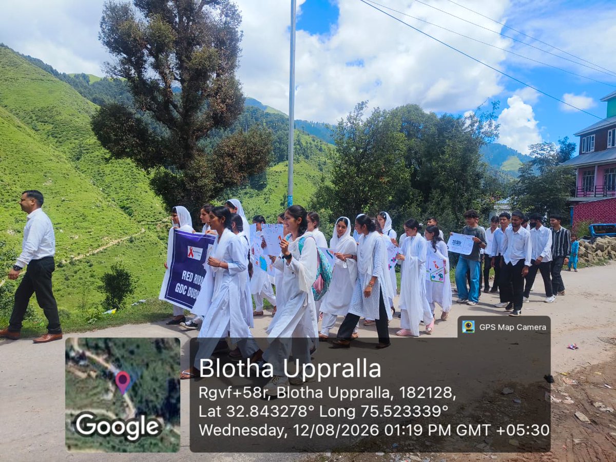 JKACS1's tweet photo. Red Ribbon Club of Government Degree College (GDC) Dudu Basantgarh, Udhampur celebrated International Youth Day 2026 under Intensified IEC Campaign 3.0 @NACOINDIA @RisheeshK @adyouthjksacs https://t.co/eabKlyJPrq