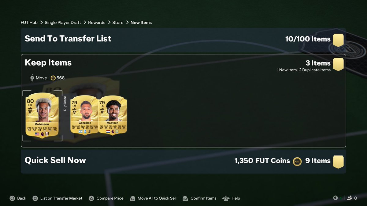garyfc27's tweet photo. DRAFT 2 

💰 Match Coins - 1.5k
🔷 XP Earned - 240
📦 Pack Value - 22.5k
🎴 Coins From Packs Back - 18,979
📈 Net Profit - +5,479
⏰ Time Spent ~ 1 Hour https://t.co/pTFBtGevSw