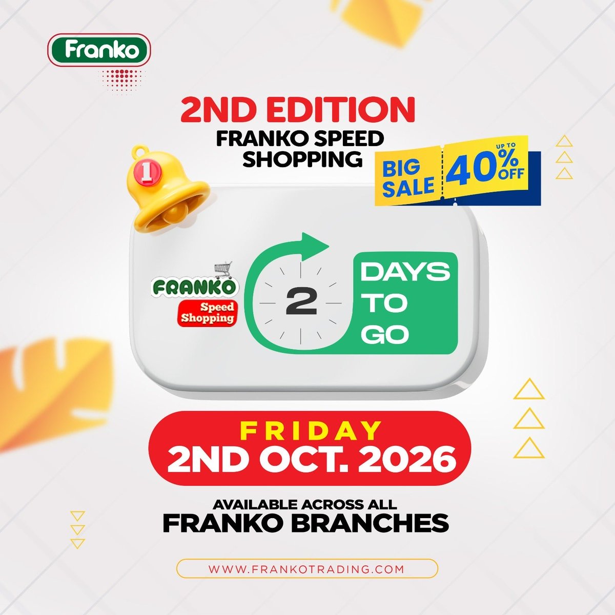 frankotrading1's tweet photo. Guess what?! 😃
We have just 2 DAYS TO GO! YAY! 🎉 🔥
#frankospeedshopping #discount #shoponline #getready #ThisFriday https://t.co/GSlmKbpJWJ