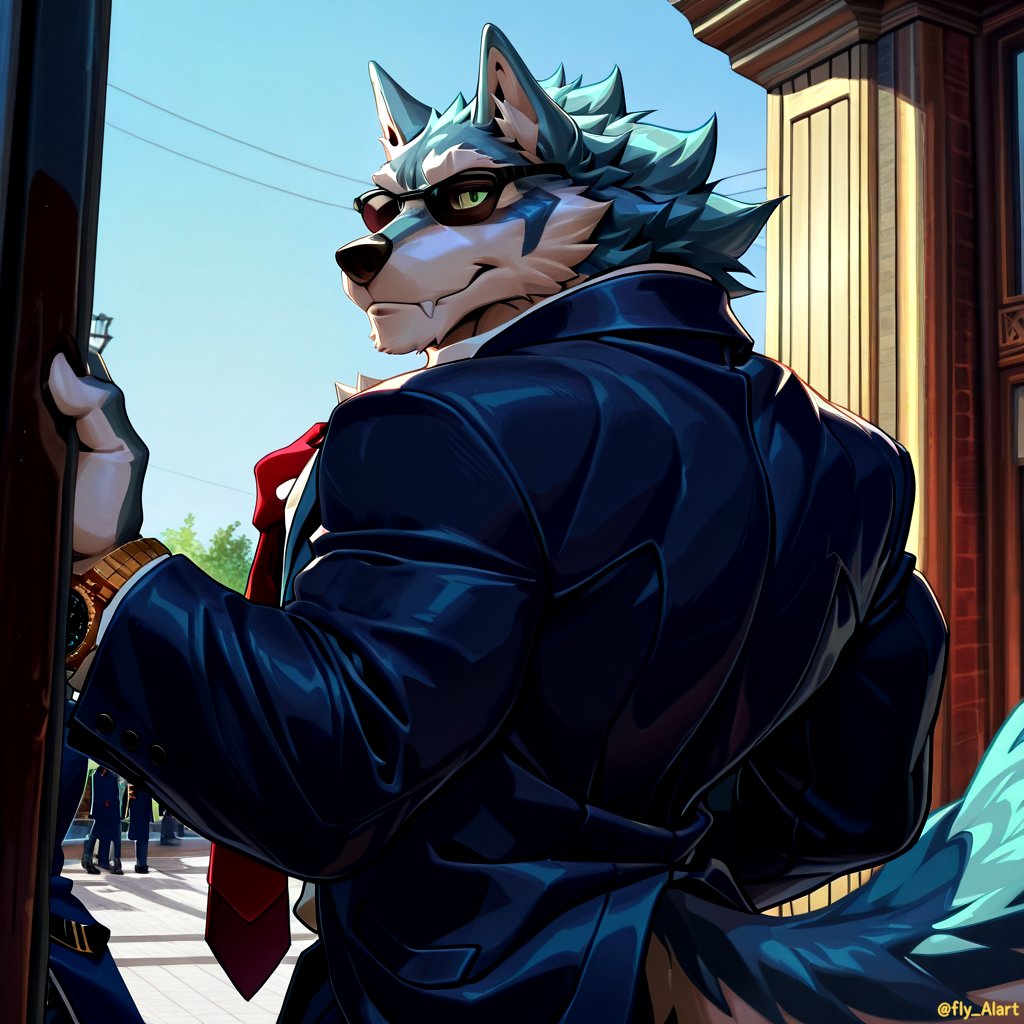 fly_AIart's tweet photo. The academy's werewolf instructor is on duty... Better make sure your homework is done, or you'll be punished-2. 🕶️🐺✨
#AI #AIart #furry #furryart https://t.co/ZiAclMEtKa