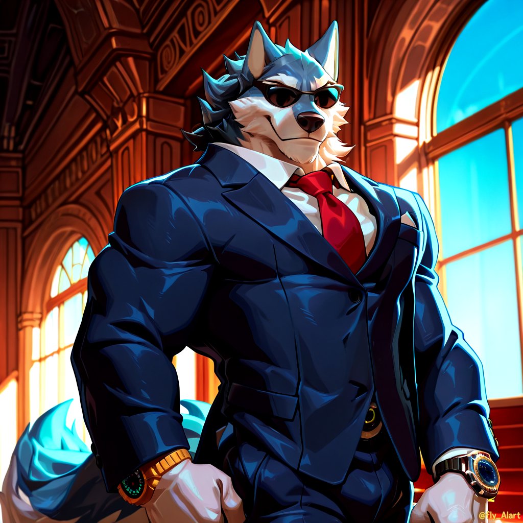 fly_AIart's tweet photo. The academy's werewolf instructor is on duty... Better make sure your homework is done, or you'll be punished-2. 🕶️🐺✨
#AI #AIart #furry #furryart https://t.co/ZiAclMEtKa