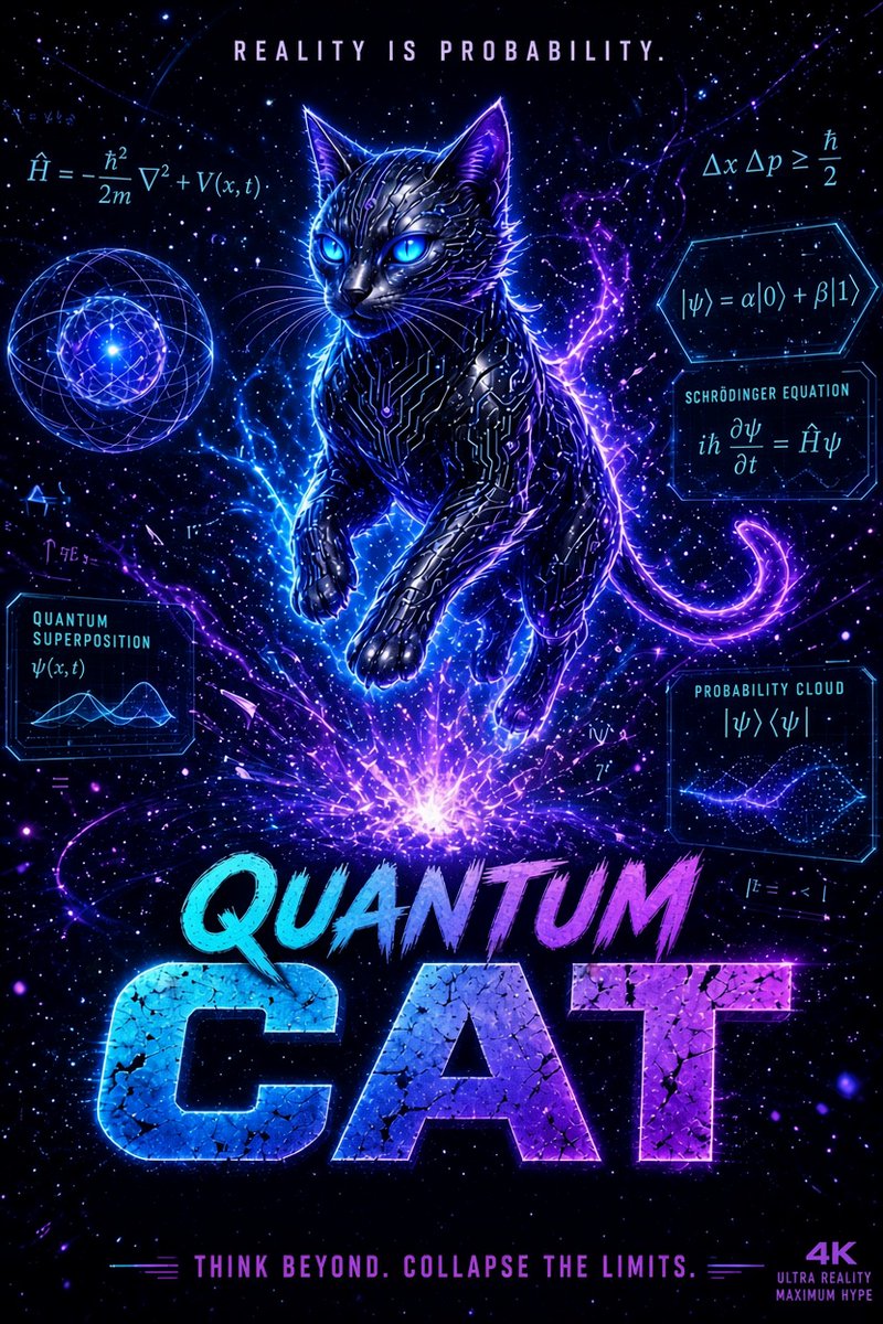QuantumCatOfc's tweet photo. The quantum revolution meets meme culture! โ๏ธ๐ผ
โ$QCAT is taking over as the 1st post-quantum meme token on @QoreChain. Next-gen security meets ultimate hype! ๐โก๏ธ
โ#QCAT #QoreChain #PostQuantum #Memecoin #Crypto $btc $shiba $pepe $doge $cashcat $wif https://t.co/xGQFR3BbX5