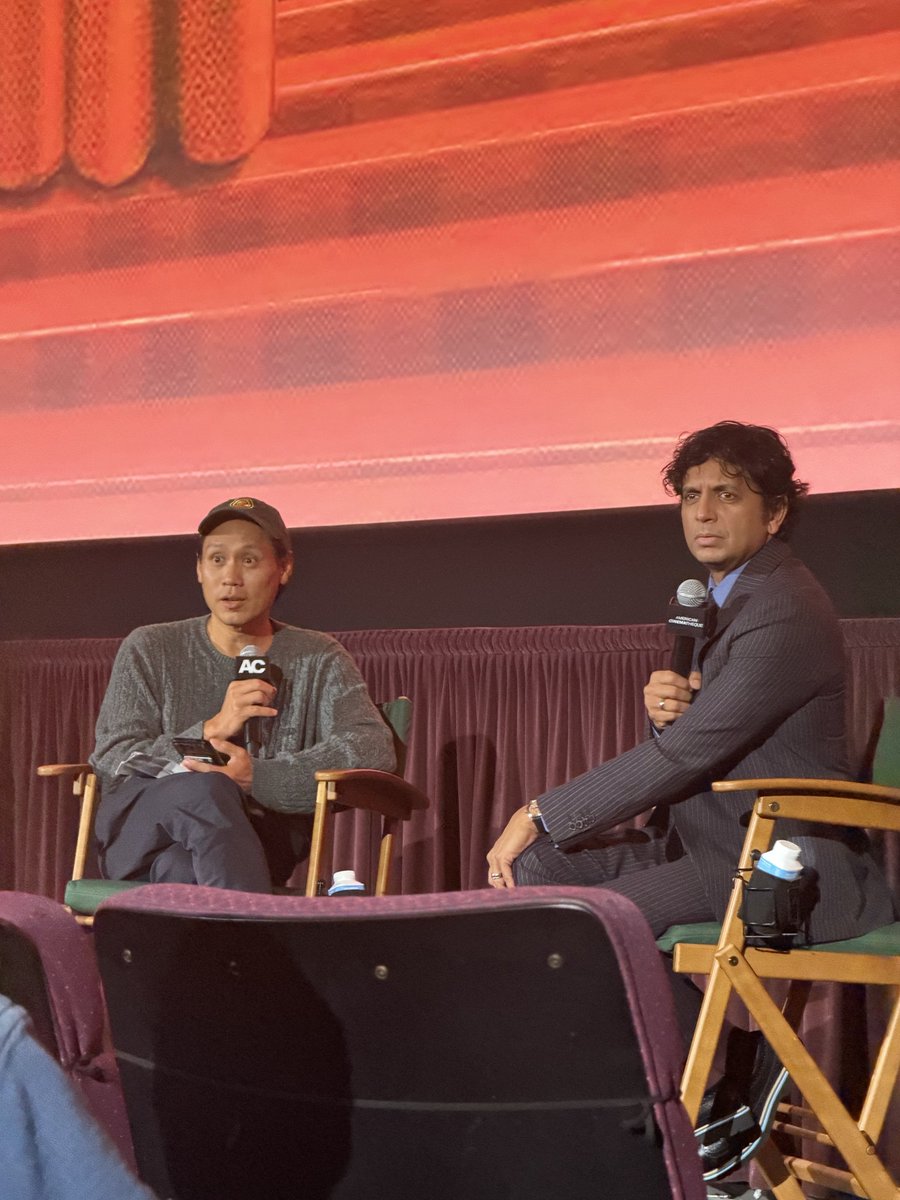 GabeRusk's tweet photo. Just got back from the Sixth Sense surprise double feature with the world premiere of Remain at Beyond Fest. Feel so lucky to consume art along with an audience and its craftsmen like Shyamalan &amp; James Newton Howard. Director Jon Chu did a fantastic job delving into the process. https://t.co/WZNG0sC6KH