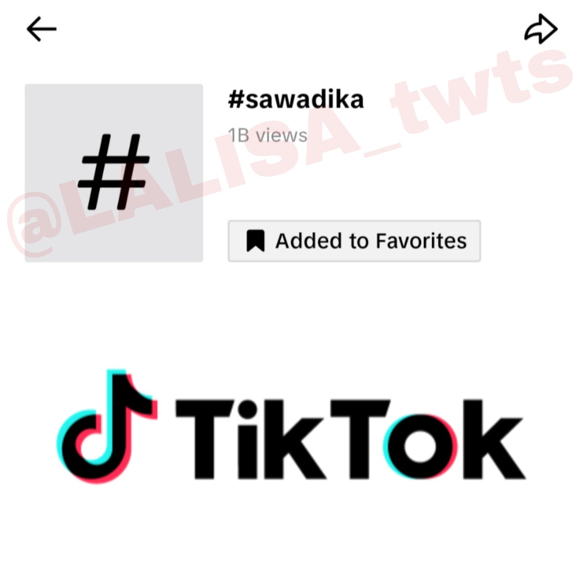 LALISA_twts's tweet photo. 📊 #SaWaDiKa hashtag has now surpassed 1 BILLION VIEWS ok TikTok in just 26 days after #LISA made her solo comeback. 🔥

#LISA_SaWaDiKa @wearelloud https://t.co/0fy0hpo4FA