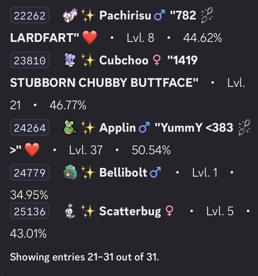 chimechofan's tweet photo. @groinkgaming also bc im bored here are my 5 most recent shinys https://t.co/okxwzcuTEh