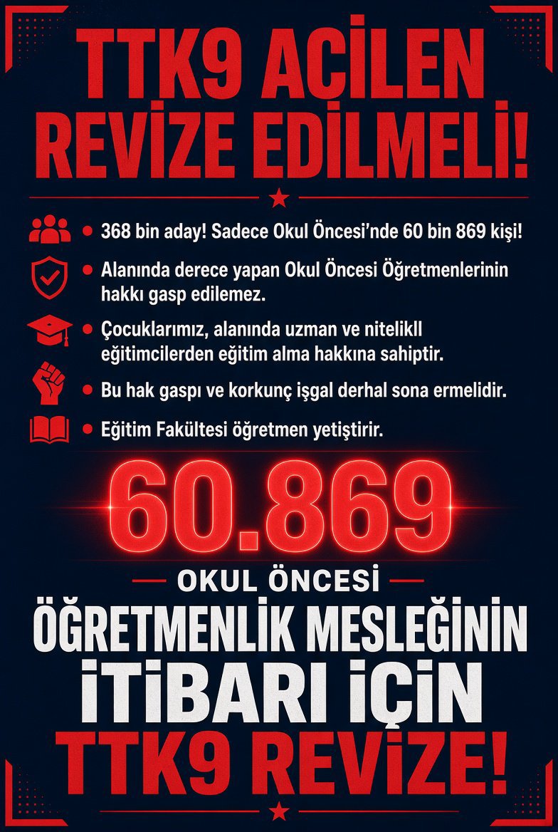 mert520706's tweet photo. @YilmazzGuney Derece yaptığımız hâlde atanmıyoruz çünkü okul öncesinden 61 Bin kişi sınava giriyoruz acilen ttk9 revize edilmelidir Okul öncesi öğretmenliği mezunlarına 1.oncelik istiyoruz https://t.co/HqcKSLo7sD