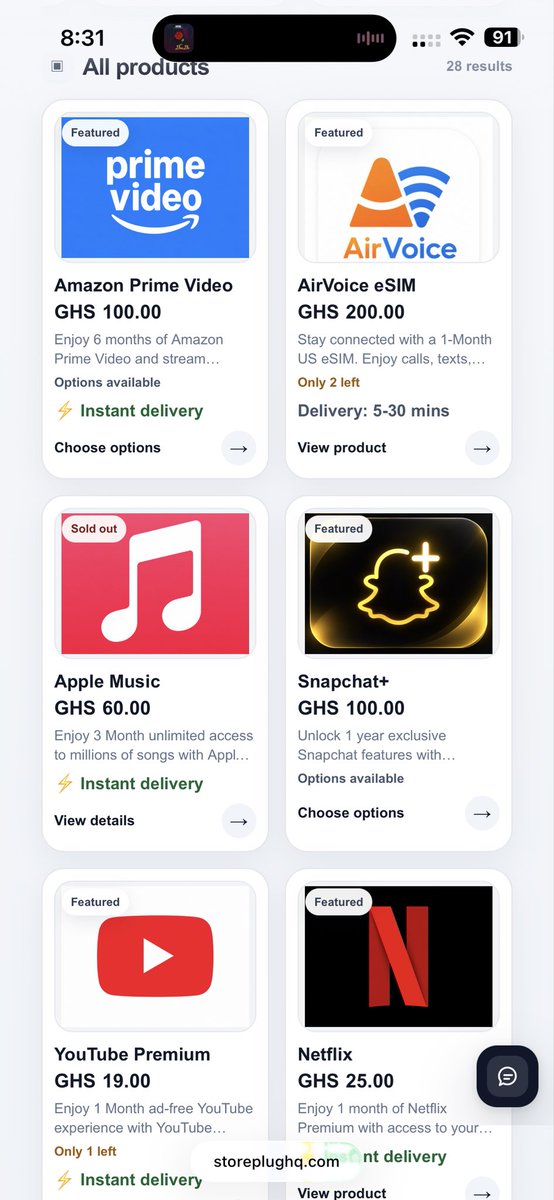 Khalyfa7_'s tweet photo. Netflix is GH₵25. Spotify and YouTube Premium are GH₵19 each.

Pick what you need from TG Digital Hub: https://t.co/w4oNYYE2oN https://t.co/tQrIZqVFj9