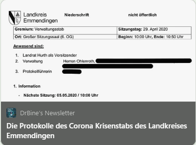 SvenHarken's tweet photo. Die Protokolle des Corona Krisenstabs des Landkreises Emmendingen, by @Sabisteb https://t.co/yuuqMxVNKJ https://t.co/E1GMUKG4LI