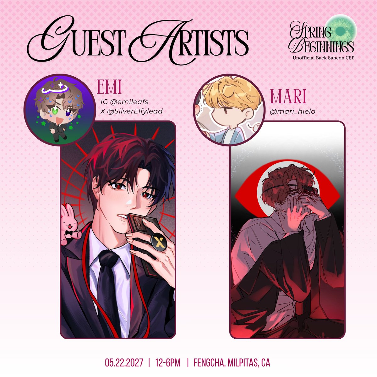 BSHspringbegins's tweet photo. GUESTS INTRODUCTION! °❀.ೃ࿔      

How should one celebrate the coming of spring? How would a festival be grand and awe inspiring? Let us ask the wise and patient @SilverElfyleaf and @/mari_hielo (IG) for advice!

#괴담출근 #GSGW #GDCD https://t.co/2z5kOLpCv8